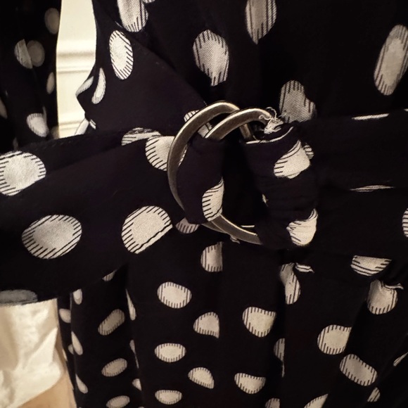 Anthropologie Maeve Gerti Midi Dress in black polka dot - Picture 8 of 13